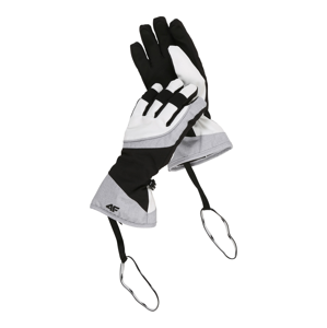 4F Sportovní rukavice  bílá / šedá / černá