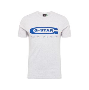 G-Star RAW Tričko 'Graphic 4'  světle šedá / modrá