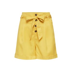 ONLY Kalhoty se sklady v pase 'onlSIRI HW BELT SHORTS PNT BJ14053'  žlutá