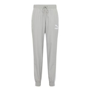 PUMA Kalhoty 'Iconic T7'  stříbrně šedá / bílá