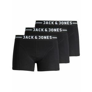 JACK & JONES Boxerky 'Sense'  černá / bílá