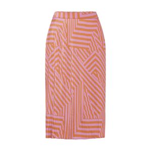MOSS COPENHAGEN Sukně 'Tessa Pleated Skirt AOP'  oranžová / růžová