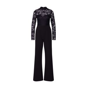 Missguided Overal 'Lace Top Long Sleeved Jumpsuit'  černá