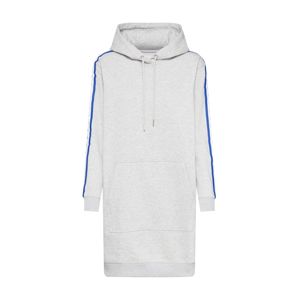 Calvin Klein Jeans Šaty 'HOODED MONOGRAM'  šedý melír / modrá / bílá