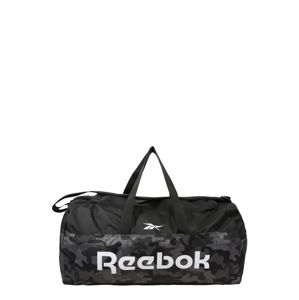 REEBOK Sportovní taška  šedý melír / bílá / černý melír / antracitová