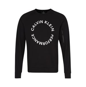 Calvin Klein Performance Sportovní mikina  černá / bílá