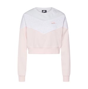 Nike Sportswear Mikina  bílá / světle šedá / růžová