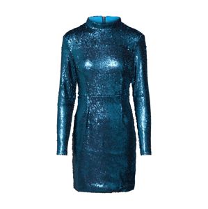 Missguided Koktejlové šaty 'Long Sleeved Sequin Bodycon'  modrá / zelená