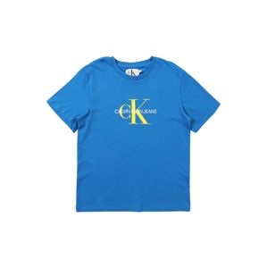 Calvin Klein Jeans Tričko 'MONOGRAM LOGO'  královská modrá / žlutá