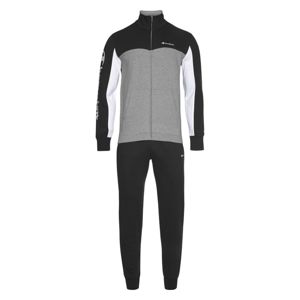 Champion Authentic Athletic Apparel Domácí oblečení 'Full Zip Suit'  šedý melír / černá / bílá