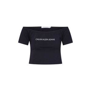 Calvin Klein Jeans Tričko 'Institutional'  černá / bílá