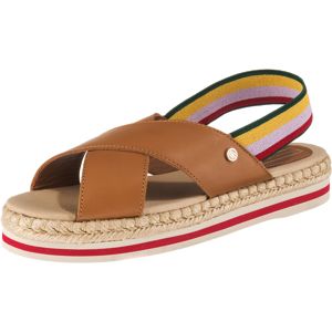 TOMMY HILFIGER Páskové sandály  hnědá / mix barev
