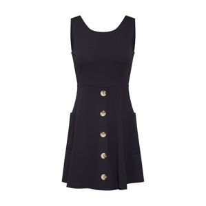 Boohoo Letní šaty 'Double Pocket Utility Dress with Button Through Skirt'  černá