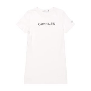 Calvin Klein Jeans Šaty 'INSTITUTIONAL SS T-SHIRT DRESS'  bílá