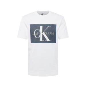 Calvin Klein Jeans Tričko  šedá / bílá