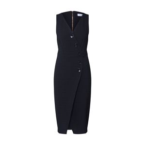 Closet London Koktejlové šaty 'Closet Wrap Pinafore Dress'  černá