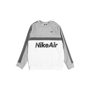 Nike Sportswear Mikina 'AIR CREW'  šedá / bílá