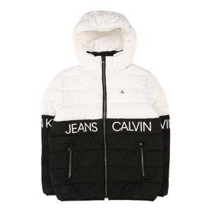Calvin Klein Jeans Přechodná bunda  bílá / černá