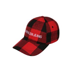 Calvin Klein Kšiltovka 'J BUFFALO CHECK CAP'  červená / černá