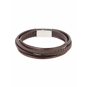 ROYAL-EGO Náramek 'Multi Leather Bracelet'  tmavě hnědá
