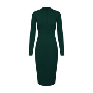 EDITED Úpletové šaty 'Hada'  zelená / tmavě zelená