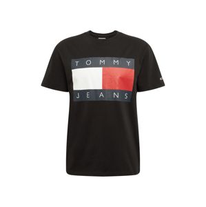 Tommy Jeans Tričko 'FLAG TEE'  červená / černá / bílá