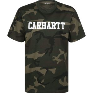 Carhartt WIP Tričko 'College'  černá / hnědá / tmavě zelená