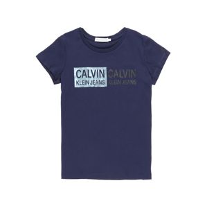 Calvin Klein Jeans Tričko 'STAMP LOGO SLIM FIT'  námořnická modř