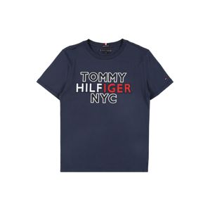 TOMMY HILFIGER Tričko 'NYC'  noční modrá / bílá / červená