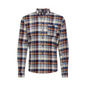 Hailys Men Košile 'Shirt Check'  námořnická modř / oranžová