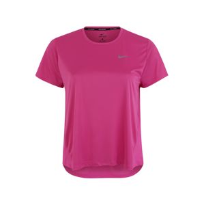 NIKE Funkční tričko 'Miler'  pink / stříbrná
