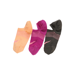 NIKE Sportovní ponožky  mix barev / tmavě šedá / pastelově oranžová / eosin / růžová