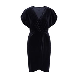 Mela London Šaty 'WRAP FRONT VELVET DRESS'  černá