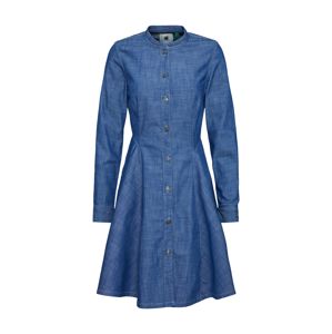G-Star RAW Košilové šaty 'Bristum slim flare fringe dress ls'  modrá