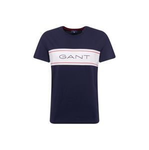 GANT Tričko 'Gant'  námořnická modř / bílá