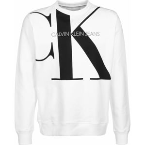 Calvin Klein Jeans Mikina 'Upscale Monogram'  šedá / černá / bílá