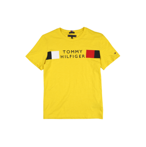 TOMMY HILFIGER Tričko  žlutá / černá / bílá / červená
