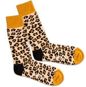 DillySocks Ponožky 'Leopard Skin'  béžová / hnědá