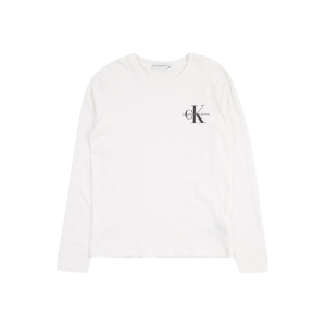 Calvin Klein Jeans Tričko  bílá / černá / šedý melír