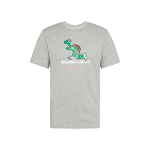 NIKE Funkční tričko 'Tortoise'  světle šedá / limetková / hnědá / bílá / světle růžová