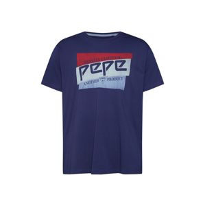 Pepe Jeans Tričko 'DOMINIK'  tmavě modrá / červená