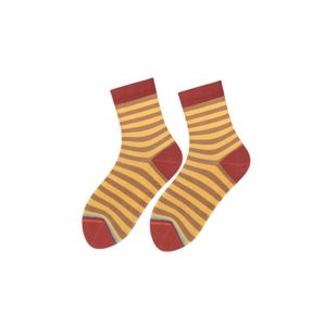 TOO HOT TO HIDE Ponožky 'AMIABLE HEDDA'  žlutá / hnědá / červená