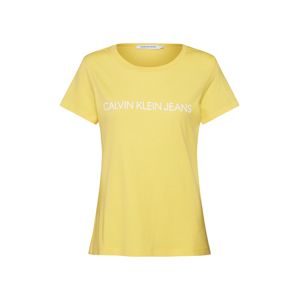 Calvin Klein Jeans Tričko 'INSTITUTIONAL LOGO'  žlutá