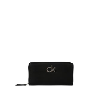 Calvin Klein Peněženka 'RE-LOCK ZIPAROUND LG'  černá