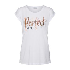 Hailys Tričko 'Perfect'  bronzová / bílá