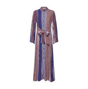 Closet London Košilové šaty 'Closet Front Tie Shirt Dress'  námořnická modř / hnědá / fialová