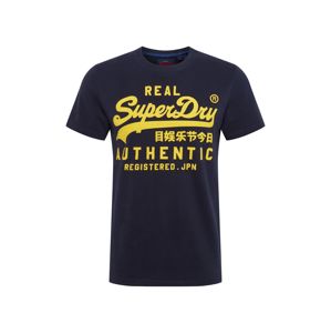 Superdry Tričko 'VINTAGE AUTHENTIC'  žlutá / námořnická modř