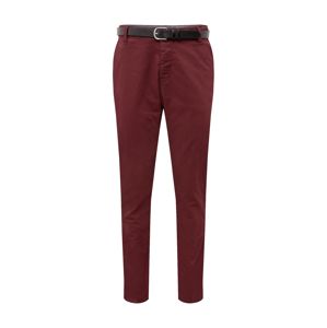 Review Chino kalhoty 'STR BELT'  vínově červená