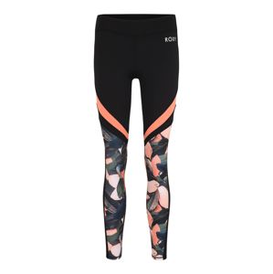 ROXY Sportovní kalhoty 'LE BY TH SLOPES J NDPT'  černá / tmavě modrá / oranžová