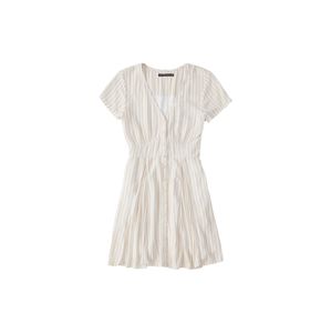 Abercrombie & Fitch Košilové šaty  béžová / bílá